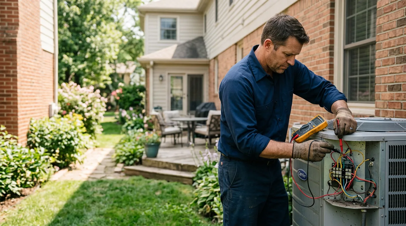 HVAC technician working near Ridgeville Corners, OH